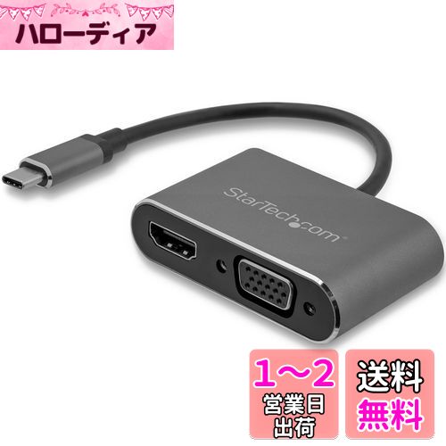 StarTech.com USB-C - VGA/HDMIѴǥץ쥤ץ 2-in-1 USB Type-Cޥץ 4K...