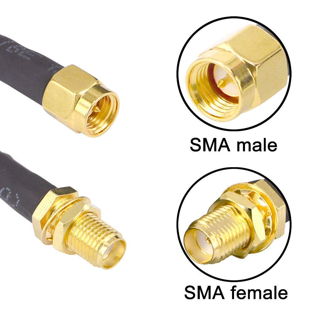 GTIWUNG WIFIアンテナ RP-SMA 延長ケーブル SMA オス - SMA メス RP-SMA オ スがメスへの無線LAN SMA ケーブル 同軸RFコネクタ アンテナ延長線 SMAプラグ アンテナコネクタ ケーブル長は10M