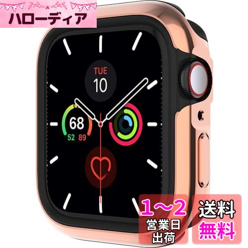 【SwitchEasy】 Apple Watch SE Series6 Series5 Series4 44mm 対応 ケース アルミ × TPU 耐衝撃 2重構造 衝撃 吸収 カバー [ AppleWatch アップルウォッチ SE / シリーズ6 / シリーズ5 / シリーズ4 44mm 対応 ] Odyssey フラッシュローズゴールド