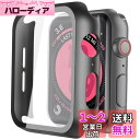 ULOE 対応 Apple Watch Series 6 / SE / SE2 / Series 5 / Series 4 40mm用 ケース, 対応アップルウォッチ 6/SE/SE2/5/4 40mm 保護カバー ガラスフィルム 一体型 PC素材全面保護(ブラック)(2)