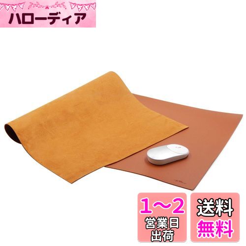 Tossow デスクマット 大型 マウスパッド キーボードパッド パソコンデスクパッド PU 防水 茶色 80 * 40cm