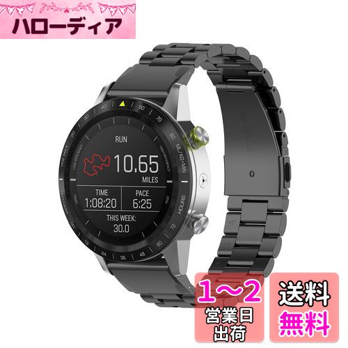 対応Garmin Fenix 7S/6S/ 6S pro/5S/5S plusバンド Garmin Fenix 5S 交換バンド 金属 高級ステンレスバンド ステンレス 調節可能 ビジネス風 Garmin Fenix 5S plus 交換バンド(ブラック)