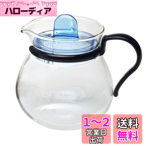 iwaki(イワキ) 耐熱ガラス ティーポット レンジのポット プチティー ブルー 400ml KT842-BL