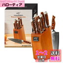 Nanfang Brothers 6本包丁セット 包丁ブロックセット ダマスカス鋼 VG10製 全67層 【三徳包丁 牛刀包丁 柳刃包丁 パン切り 万能包丁 ペティナイフ キチンバサミ 研ぎ棒】包丁最高峰のG10ハンドル 切れ味良い 野菜切り 肉切り 魚切り 多機能 家庭用 業務用 プロ用 食洗機