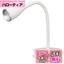 オーム電機 LEDクリップライト 電球色 ホワイト デスクライト クランプライト ベッドライト LTC-LC12L2-WL 06-0983 OHM