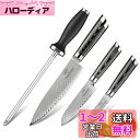 包丁セット Nanfang Brothers VG10鋼芯+ダマスカス鋼製 4点セット「牛刀包丁 小型三徳包丁 ペティナイフ 研ぎ棒付き 」切り味よい 肉・野菜・果物 はっきり切る 料理器具 多機能 家庭用 業務用 プロ用 食洗機対応
