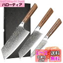 Nanfang Brothers 三徳包丁 牛刀包丁 ペティナイフ 包丁セット VG10ダマスカス製 調理器具 肉・野菜・果物切り 多機能 家庭用 業務用 プロ用 食洗機対応(3点セット)