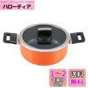 ベストコ 両手鍋 22cm キャセロール IH ガス火対応 オレンジ 耐摩耗性300万回 ND-6264 ベストウェア レジスタンス