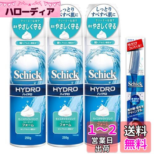 Schick(シック) Schick シック ハイドロシェービングフォーム250G×3おまけ付き セット 250グラム (x 3)