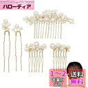 YFFSFDC パールピン髪飾り 5本セット 3種類 ヘッドドレス Uピン ヘアピン かんざし 和装 撮影 普段使い卒業式結婚式 ウェディング パーティー 花嫁などの髪飾り用 (ゴールド)