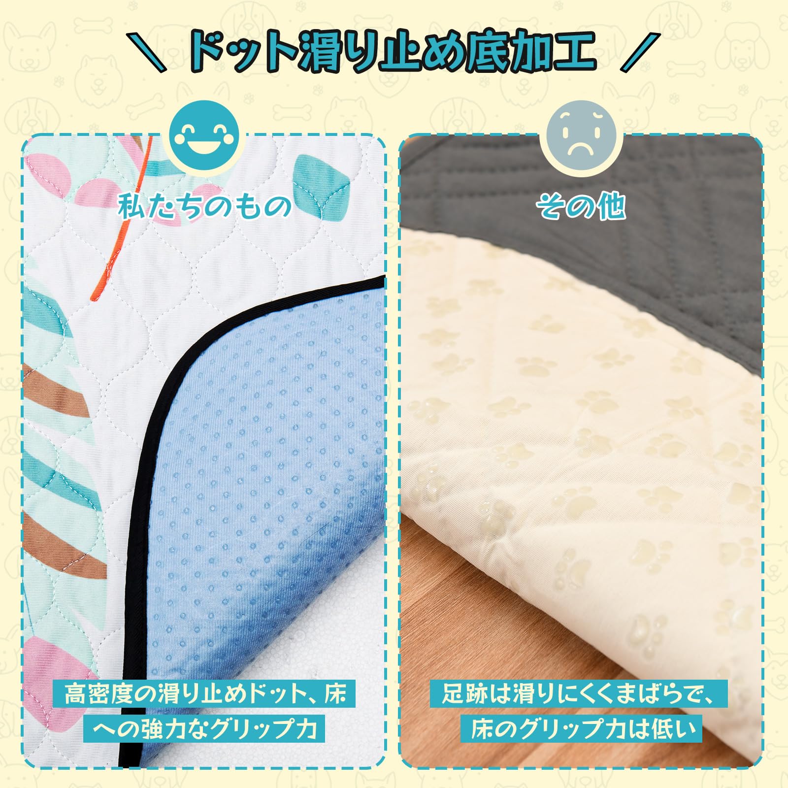 LOOBANI 洗えるペットシーツ 超吸水 ペットマット 防水 滑り止め おしっこマット 速乾 漏れ防止 ペットの健康状態の観察 おしゃれなデザイン 消臭 介護 エコ 噛み耐性 抗菌加工 子犬とシニア犬のトイレトレーニング 2枚セット ペットシーツ 洗える 小型 中型 大型 犬・猫