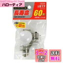 エルパ(ELPA) 長寿命ミニクリプトン球 電球 照明 間接照明 E17 54W ホワイト 2個入 GKP-542LH(W)