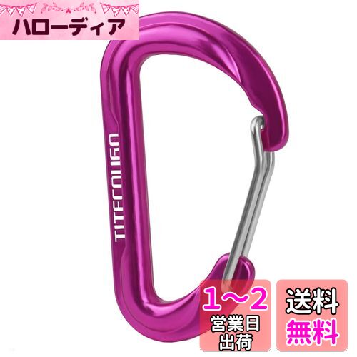 TITECOUGO カラビナ 小 多機能 リュック 小物入れ おしゃれ アルミ Dリング Dフック スナップ アウトドア キーホルダー 釣り 登山 ハイキング キャンプ 旅行 軽量 オフィス ストラップ キャンプ用品 ポーチ dカン 耐久性 鍵掛け 生活雑貨 ピンク