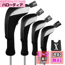 Andux ゴルフクラブヘッドカバー ゴルフ ウッドドライバー ヘッドカバー 4個セット 460cc対応 MT/MG30 (ブラック)