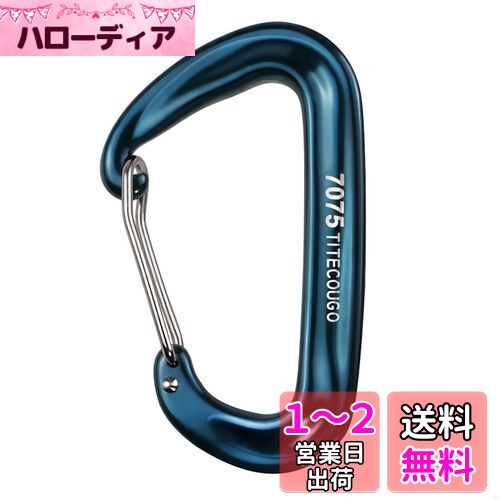TITECOUGO カラビナ 12Kn 登山用 大 カナビラ Dd リング 工具用 1T スリング ハンモック ベルト ポーチ 道具 釣り 中 付 作業台 金具 ガジェット サイドバッグ ハンモックベルト アクセサリーホルダー 登山釦 ピーコックブルー 4個