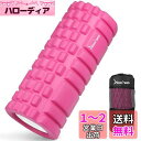 LEEPWEI フォームローラー 筋膜リリース グリッドフォームローラー ヨガポール トレーニング スポーツ フィットネス ストレッチ器具 収納バッグ (ピンク...
