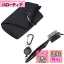 Sitengle ゴルフクラブ掃除セット ゴルフブラシ ゴルフタオル カラビナ付き ゴルフ溝クリーナー ゴルフウェッジクリーナー ゴルフ用清潔具 お手入れ用品携帯便利 (セットA)