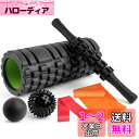 Rondofy フォームローラー 筋膜リリース ストレッチ スティック ヨガポール トリガーポイント マッサージボール 7点の筋膜ローラー式セット フィットネス...