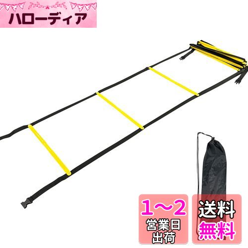 Sutekus ハードルトレーニング ラダー 整理簡単 面倒なセット要らない 複数接続可能 スポーツ 野球 サッカー 練習用具 収納袋付き (イェロー（4.2m10枚）) その1