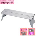 キャプテンスタッグ(CAPTAIN STAG) アウトドアテーブル アルミ ソロテーブル 幅420×奥行115×高さ120mm 連結機能付 コンパクト 収納ケース付き シルバー UC-574