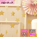 2個スター 星 ガーランド パーティー バースデー ウェディング 結婚式の飾り付け 幼稚園 保育園のデコレーション 写真道具背景(毎個4メートルの長さ) (ゴールド)