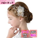 Sitengle 髪飾り カチューシャ 女の子 ヘッドドレス ヘアアクセサリー ヘアバンド 子供 花嫁 パール フラワー クラウン 結婚式 披露宴 ウェディング フラワーガール 入学式 卒業式 発表会 演奏会 (タイプA)