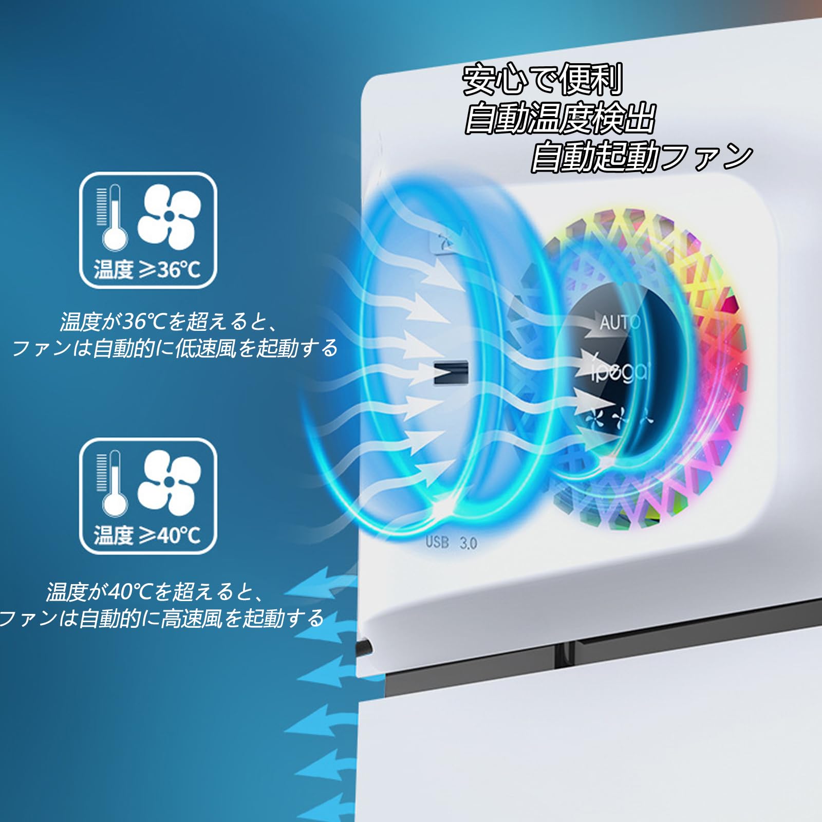 新型 PS5 Slim用冷却ファン 自動温度検知【新登場-Tomistan】 2023新型PS5 Slim用アクセサリー 側面放熱 3風速調整可能 USB 3.0付き RGBカラフルな 照明モード 効率的な冷却システム 雰囲気作り PS5 Slim本体用放熱 ps5 Slim周辺機器用 ディスク/デジタル版の両対応