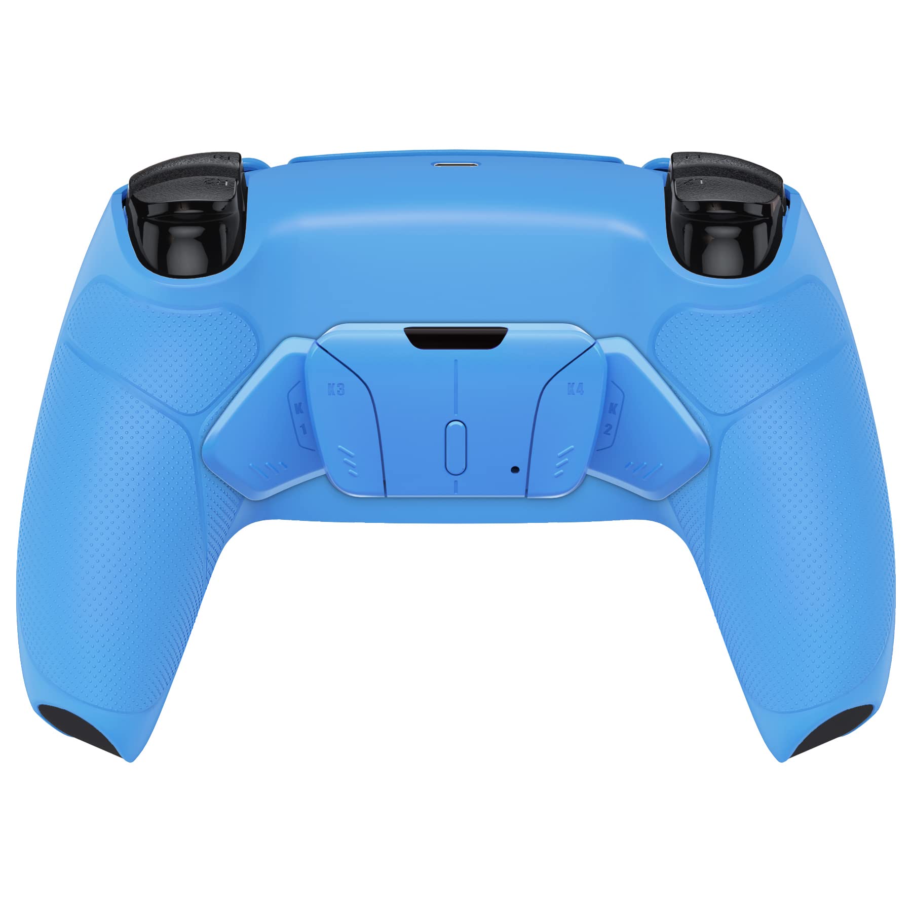 eXtremeRate ps5コントローラーBDM-010&BDM-020に対応用プログラムできる背面パドルラバーグリップ付き純色のプラスティック製RISE4リマップキット、ps5コントローラーに対応用アップグレードボードと再設計されたバックケース＆背面ボタン4つ‐ps5本体ではない【スター