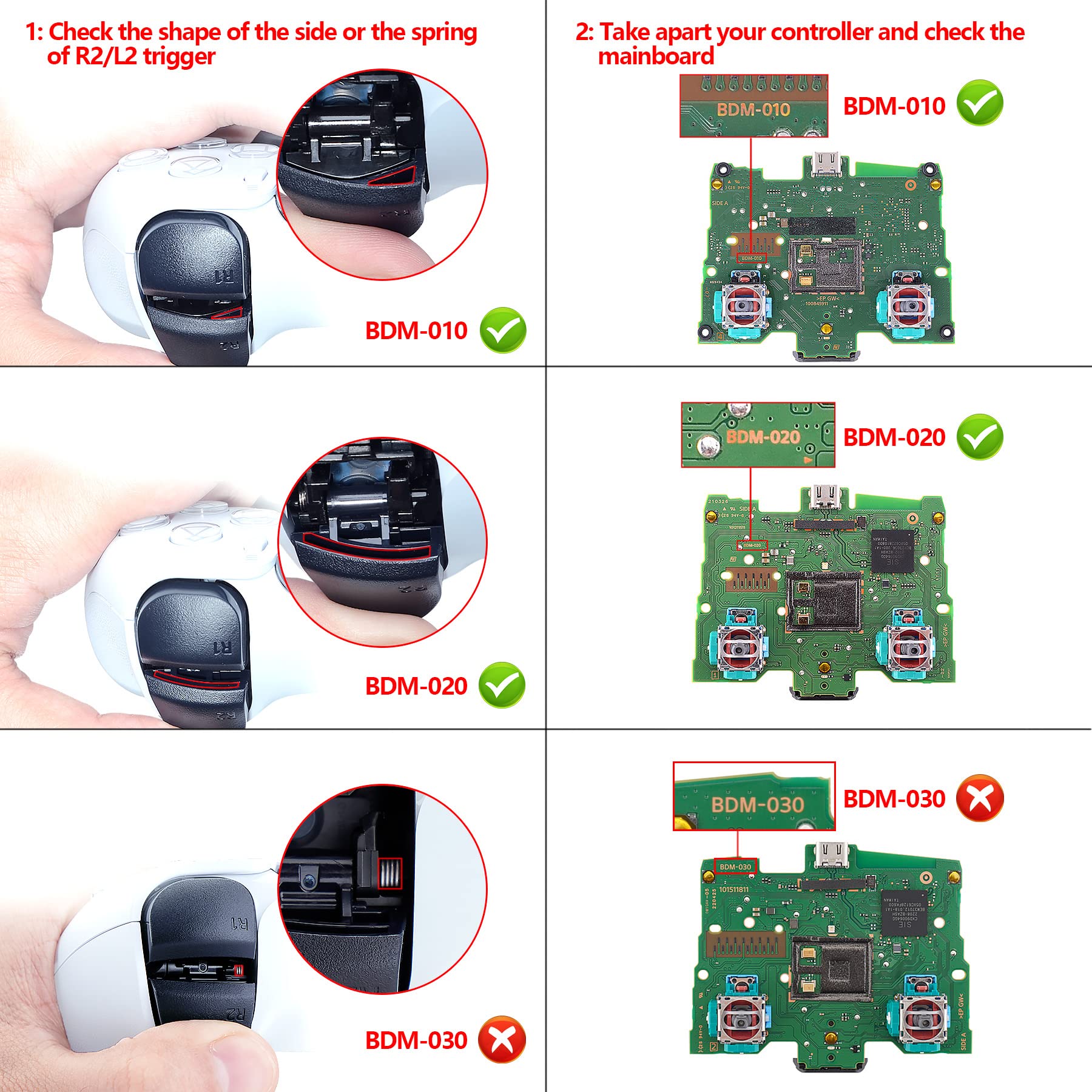 eXtremeRate ps5コントローラーBDM-010&BDM-020に対応用プログラムできる背面パドルプラスティック製ライズリマップキット、ps5コントローラーに対応用アップグレードボードとラバー付き再設計された黒いバックケース＆黒い背面ボタンアタッチメント‐ps5本体ではない【