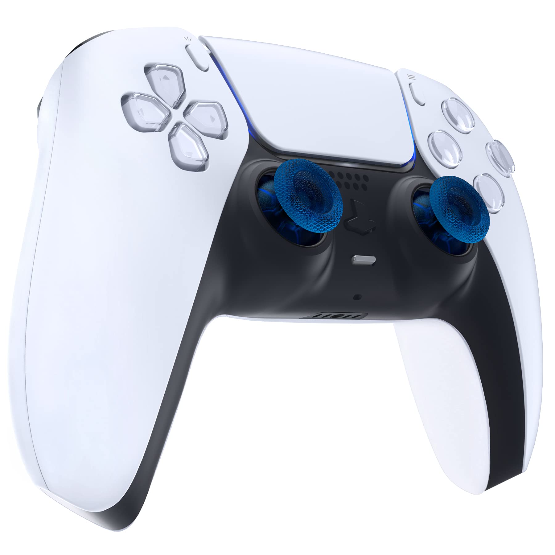 eXtremeRate ps5コントローラーに対応用交換サムスティック（透明素材）、ps4コントローラーに対応用アナログスティック、ps4オールモデルコントローラーに対応用カスタムジョイスティック、コントローラーが含まれていません【クリアブルー】
