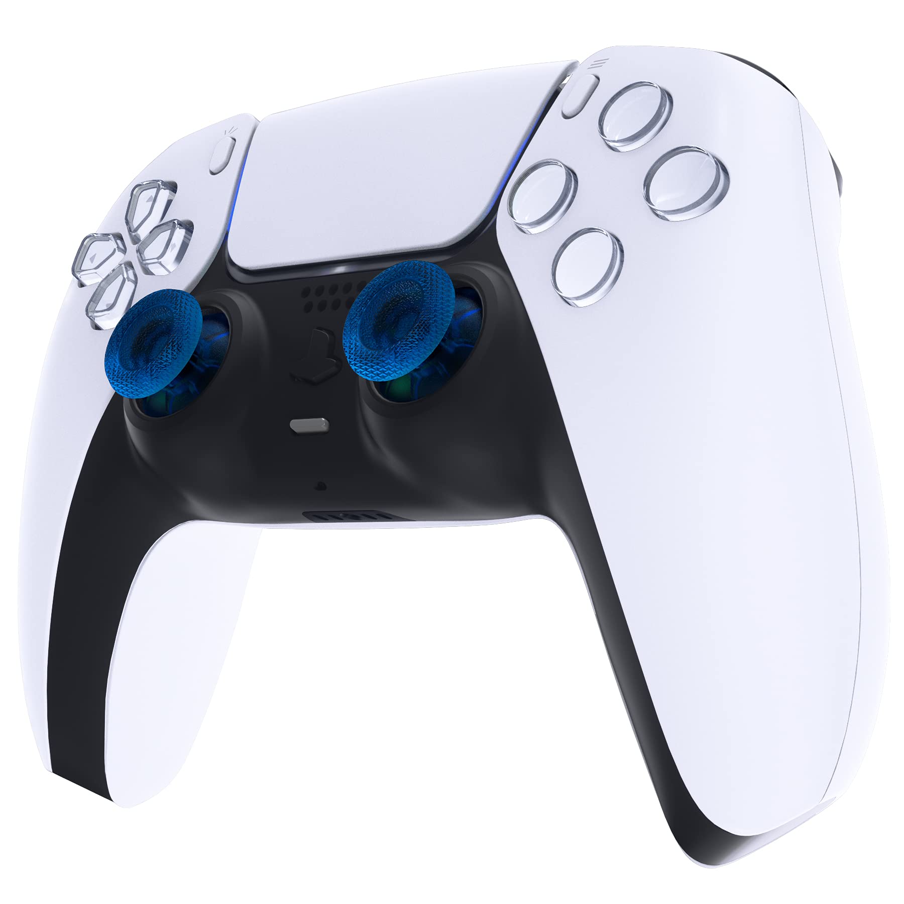 eXtremeRate ps5コントローラーに対応用交換サムスティック（透明素材）、ps4コントローラーに対応用アナログスティック、ps4オールモデルコントローラーに対応用カスタムジョイスティック、コントローラーが含まれていません【クリアブルー】