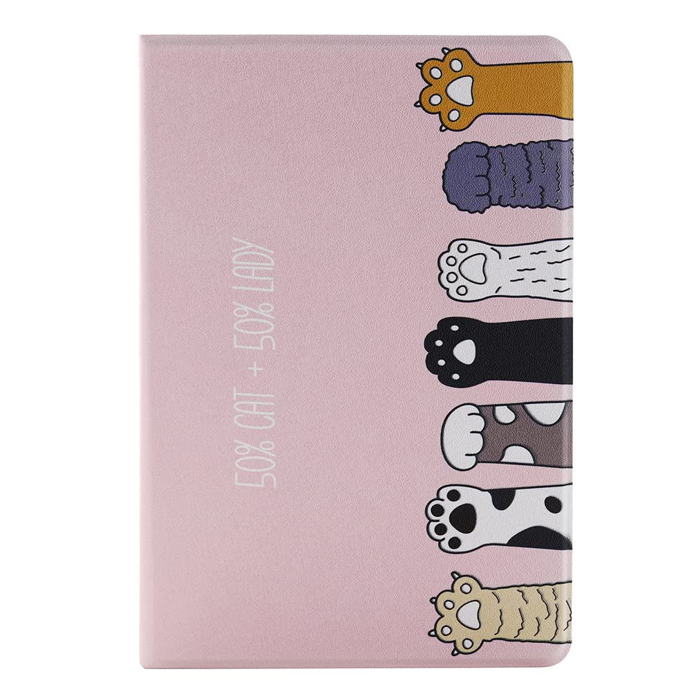 ipad mini7 ケース 手帳型 かわいい 猫柄 ipad mini7 ケース おしゃれ 軽量 薄型 ipad mini6 保護カバー マグネット吸着式 オートスリープ スタンド機能 耐衝撃 指紋防止 ipad mini6/7対応(ピンク)