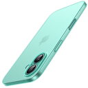 JETech 薄型 iPhone 16 Plus 6.7 インチ用 ケース カメラレンズ全面保護 軽量 マット仕上げ PPハードミニマリストカバー (ティールブルー)