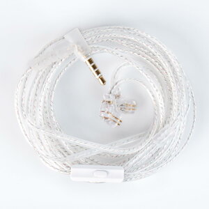 CCZ UP01 PlusQDC3.5mmりケーブル ケープル 5N 無酸素銅銀メッキ交換用ケーブル 2M 無酸素銅銀メッキアップグレードりケーブル ノイズキャンセニングと原忠実度 EDX PRO/DQ6S/DQ6/CRN/ASX/AST/ASF/AS16/AS12/EDS/KS1/KS2/melody 等に対応(QDC3.5mm 、マイク付き)