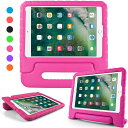 ACE GO iPad 2018 ケース アイパッド 2017 9.7 ipad air2 ipad air ケース キッズ 超軽量 耐衝撃 スタンド ハンドル付き EVA 保護 新型 Apple iPad 9.7 2017 カバー (バラ色)(2)