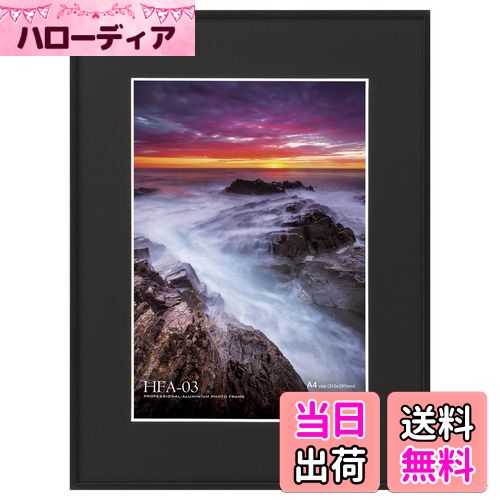 【送料無料】ハクバ HAKUBA 額縁 アルミ HFA-03 A4 ブラック HFA-03-A4