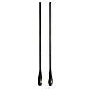 【送料無料】IMEEA マドラー ロングスプーン 全長220mm マドラーセット ステンレス バースプーン 2本セット ブラック