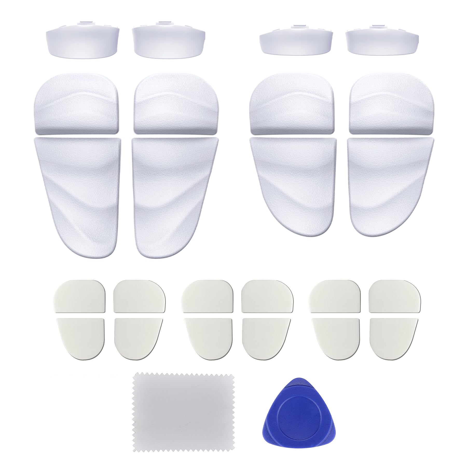 PlayVital DUNE ps5コントローラーに対応用トリガーストップショルダーボタンエクステンションキット、ps5 Portalコントローラーに対応用ストッパーバンパートリガーエクステンダーゲーム改善アジャスター、ps5 Edge用ゲーム改善アジャスター【白】