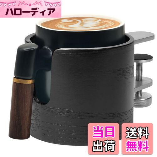 【送料無料】FTBOL 飲み物ホルダー 【スペース節約】 カップホルダー 卓上 ドリンクホルダー デスク 木..