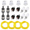 【送料無料】Smilerain 20個セット 刈払機 部品 草刈機 刈払機 部品 パーツ プライマリーポンプ 2種類 8個 ガソリン燃料ラインホースチューブ 4...