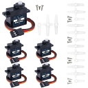 【送料無料】Miuzei サーボモーター マイクロサーボ 9g 180° 5個メタルギア 高トルク RCヘリコプター/飛行機/ボート/ロボット/Arduinoに適用