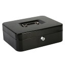 【送料無料】Jssmst(ジェスマット) 金庫 キーロック式 金属製 25x20x9cm A5サイズ GB001bl-xl (黒)