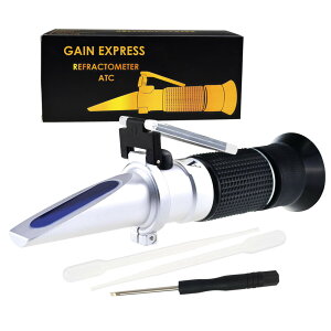 【送料無料】Gain Express 3 in 1 不凍液/尿素屈折計 バッテリー比重 自動車の不凍液 エチレングリコールの濃度 凝固点 ガラス水の自動温度補正(ATC)機能【日本語取扱説明書】付き