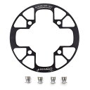 【送料無料】UPANBIKE マウンテンバイク チェーンリング ガード プロテクター 104BCD アルミニウム合金 チェーンリングカバー チェーンリングスプロケット用 (ブラック, 36T~38T)