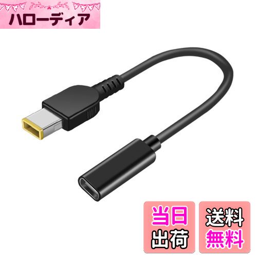 【送料無料】fine-R タイプC USB-C 入力 DC 11×4.5 mm 変換 NEC Lenovo用 ノートパソコン レノボ用 LAVIE 方口 スリムチップ PD 充電 TYPE-C 変換アダプター AC充電 電源 ケーブル （PL保険加入品） (CA 方口)