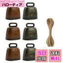 【送料無料】MrMrKura カウベル 牛馬放牧 真鍮ベルセット 金属製 鈴 6個セット 牛 馬 羊 ミニ ベル すず 家畜 動物 麻縄 ファーム ブロンズ 農業 ペット首輪用 装飾品 キャメル ロス/盗難防止 アクセサリー