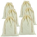 【送料無料】RILIHII 【6枚】キャンバス巾着袋30x40cm 大 無地 小物入れ 旅行収納 引き紐バッグ 引きひも袋 収納ポーチ アクセサリーポーチ 雑貨 ギフト用 手軽 持ち運びに便利 旅行お祭りラッピング用品 万能