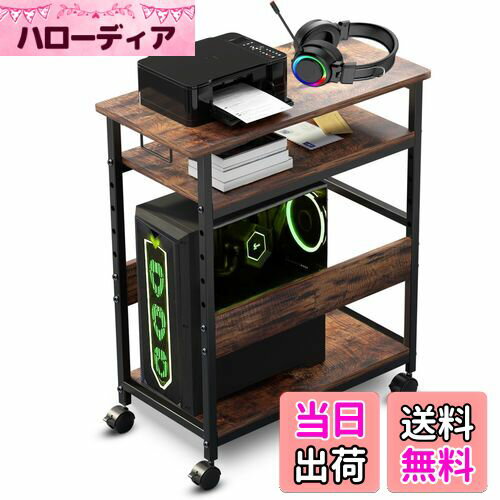 【送料無料】MASTLUパソコンワゴン パソコンラック PCワゴン サイドデスク キャスター付き パソコンラ..