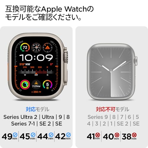【送料無料】Apple Watch対応バンド 49mm/46mm/45mm/44mm 長さ調整 耐久性 交換ベルト Apple Watch Ultra/Ultra 2/10/9/8/7/6/5/4/SE2/SE デュラプロ・アーマー（ブラック）