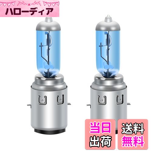 【送料無料】RCP BA20D S1/S2汎用 ハロゲンバルブ 35W 12V 5000K バイク用 純正交換 2個入 (BA20D)